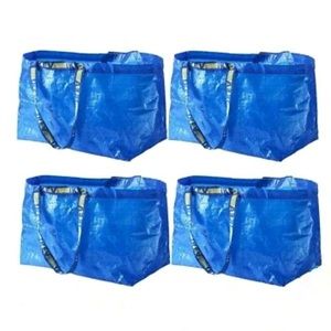 NEW Lot of 4 Frakta Large 19 Gallon Blue IKEA Bags